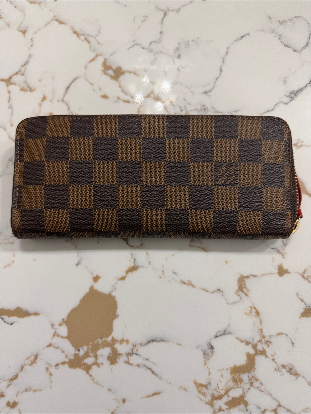 Louis Vuitton Damier Zip Wallet in Brown and Dark Brown - Picture 2 of 9